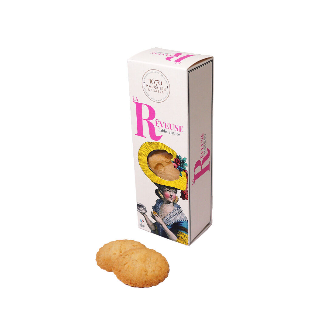 Einfache Shortbread-Kekse aus frischer Butter – 125-g-Kartonverpackung – Marquise Gourmande – Weihnachtsgeschenk
