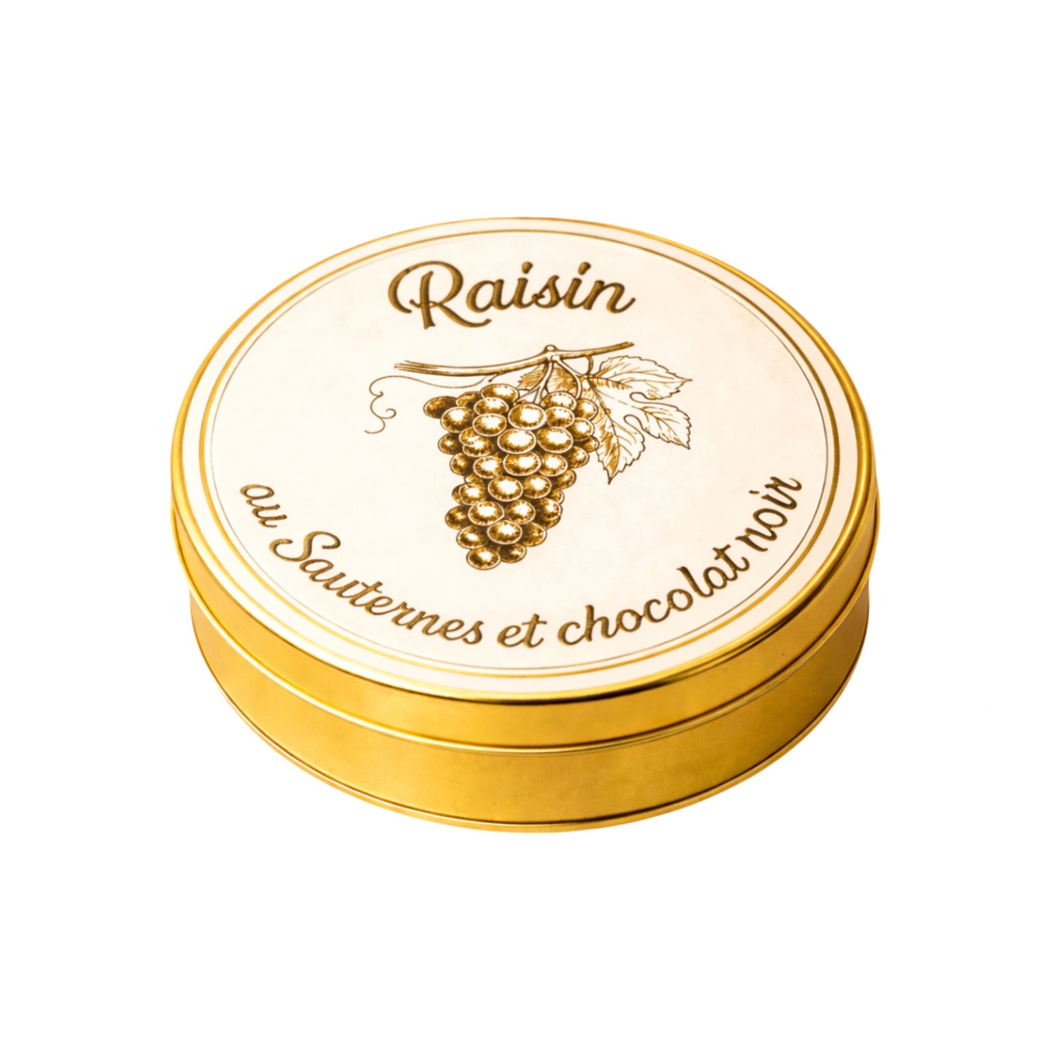 Sauternes-soaked raisins and dark chocolate, 30g metal tin