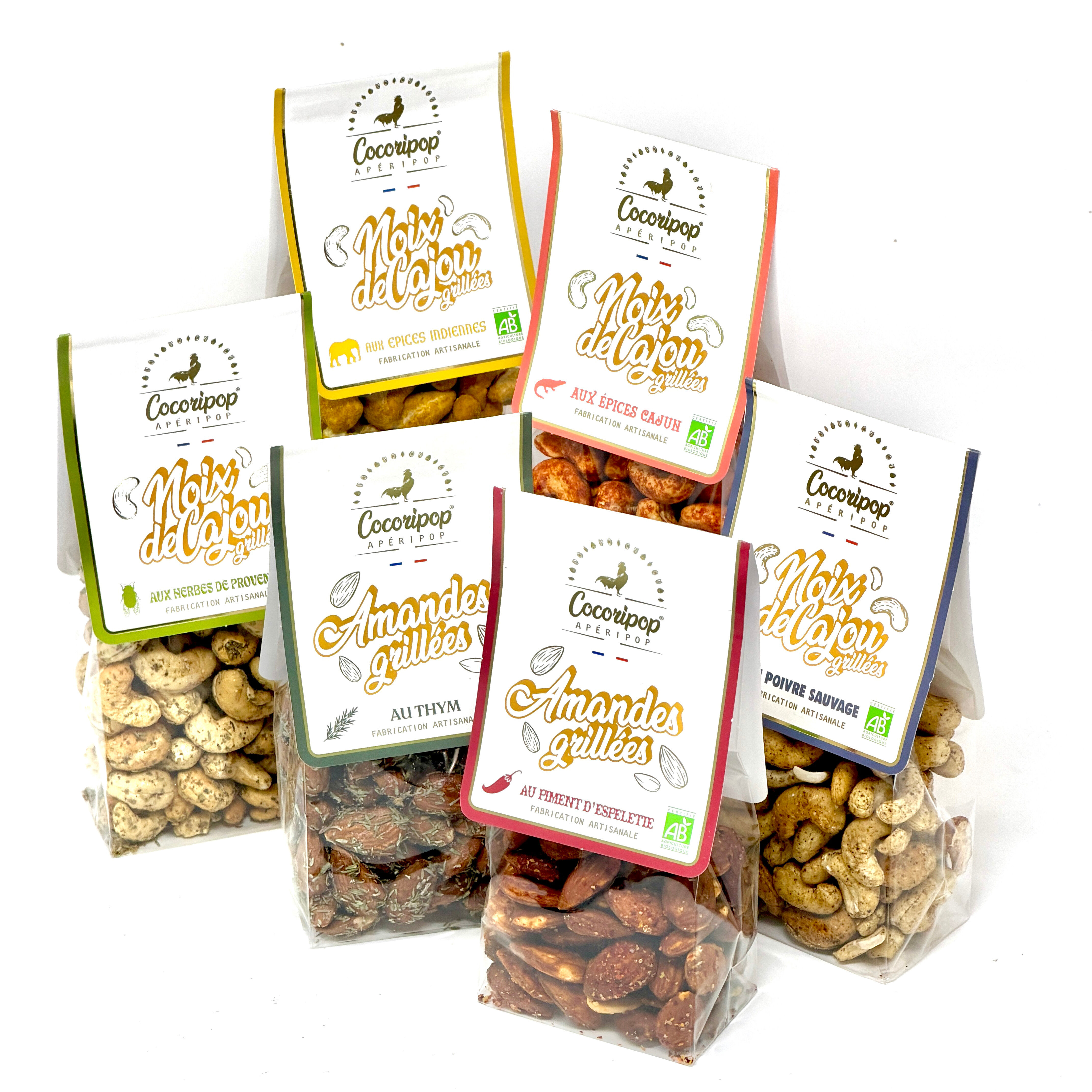 Almond and cashew nut snack pack, 6 recipes, 48 ​​sachets