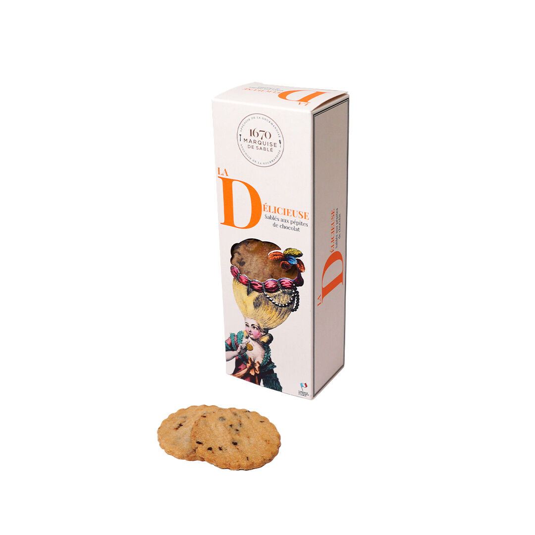 Schokoladen-Shortbread-Kekse – 125 g Kartonverpackung Marquise Gourmande – Weihnachtsgeschenk