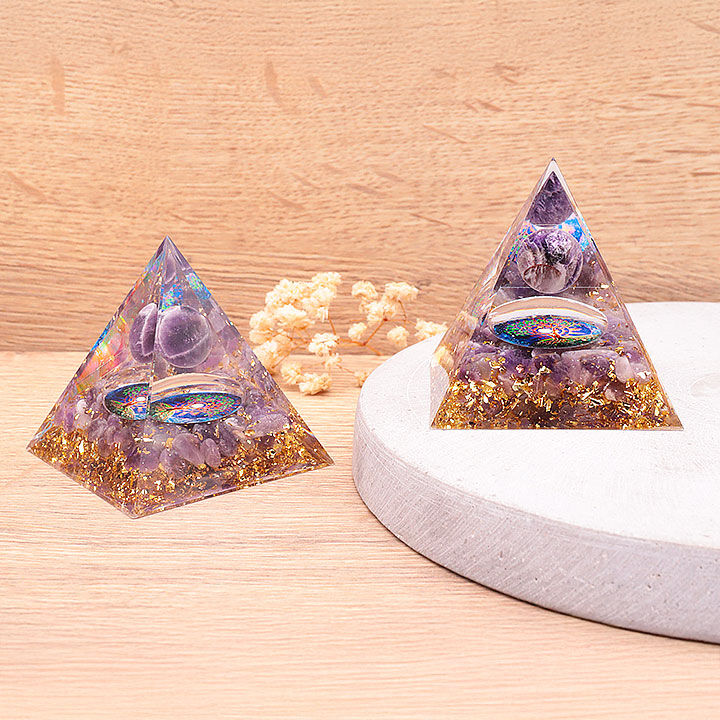 Orgonite 60mm Tree of Life Amethyst / Amethyst A (1 piece)