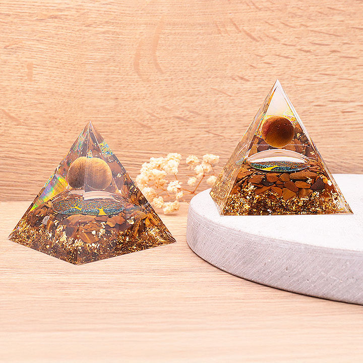 Orgonite 60mm Tree of Life Tiger's Eye A (1 piece)