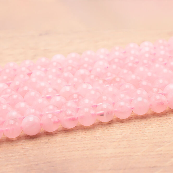 6mm rose quartz bead strand from South Africa AA