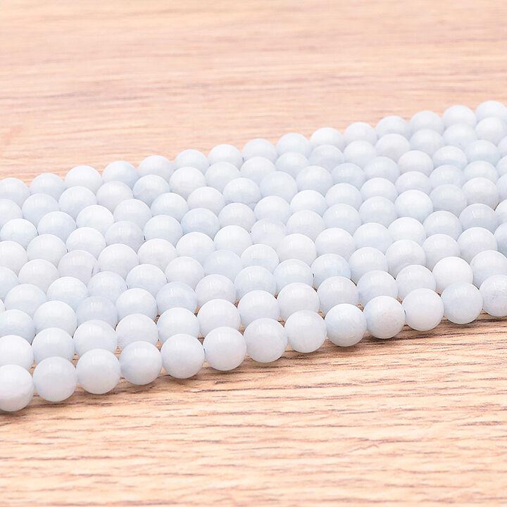 6mm Aquamarine Bead Strand from Brazil A