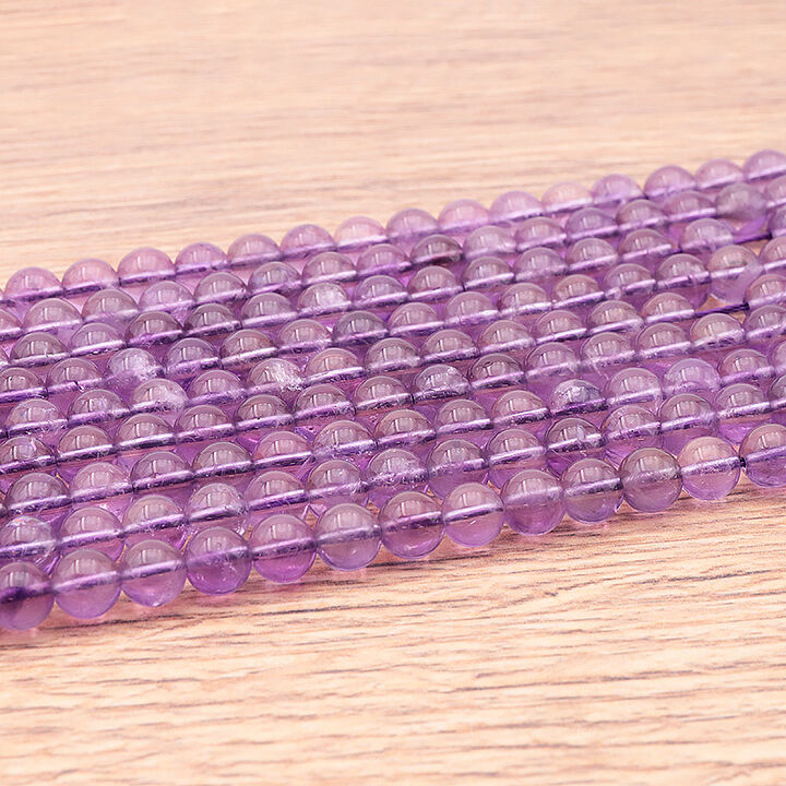 6mm Brazilian amethyst bead strand AA