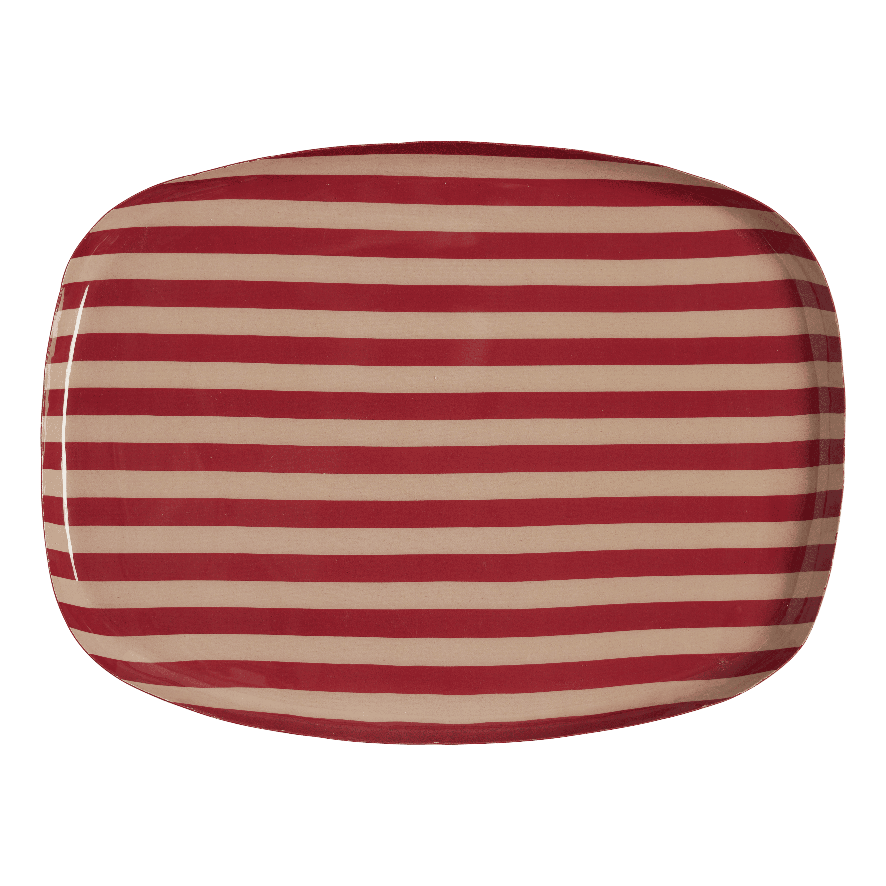 Coffee Tray 30 cm - Burgundy Stripes