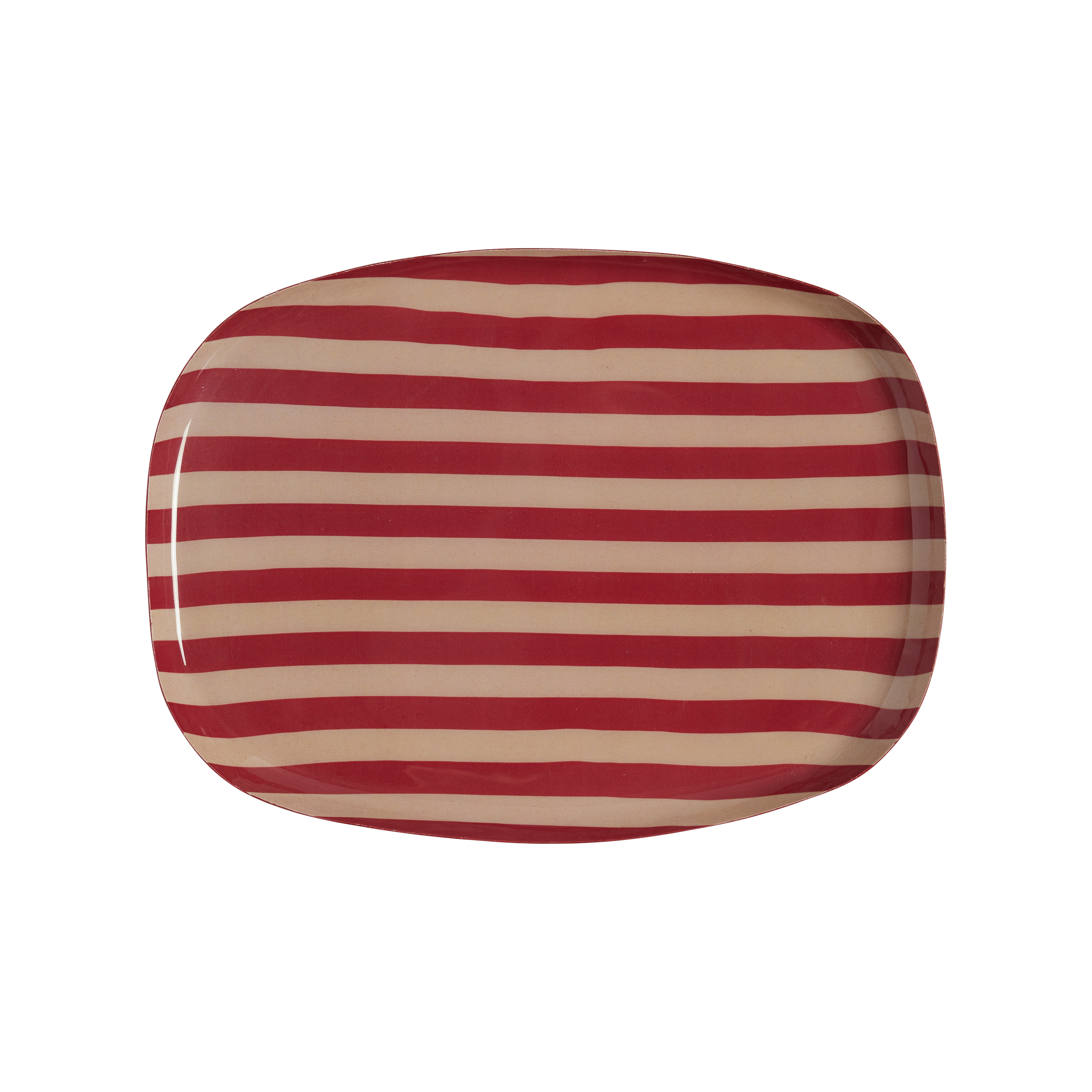 Coffee Tray 25 cm - Burgundy Stripes