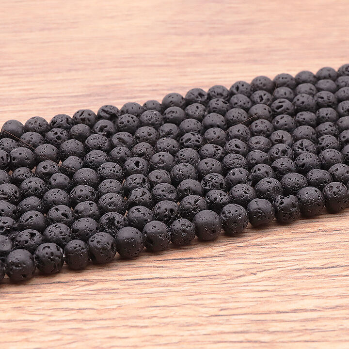 Beading thread 06mm lava stone A