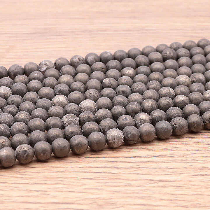 6mm pyrite AB bead strand