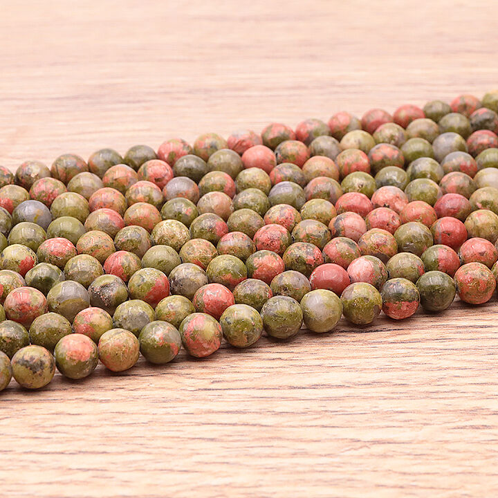 06mm unakite A bead strand