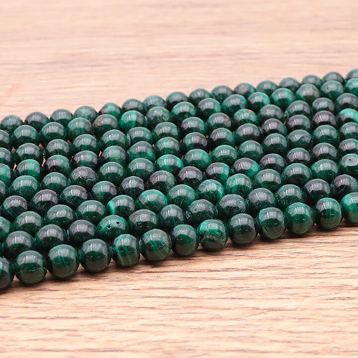 6mm Malachite Beaded Strand A