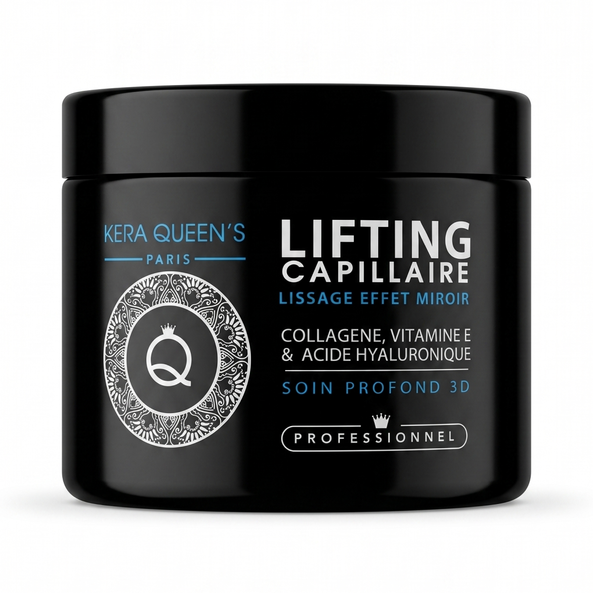 Kera Queen's  - Collagene vitamine E & acide hyaluronique - Lifting Capillaire effet mirroire Masque 500ml
