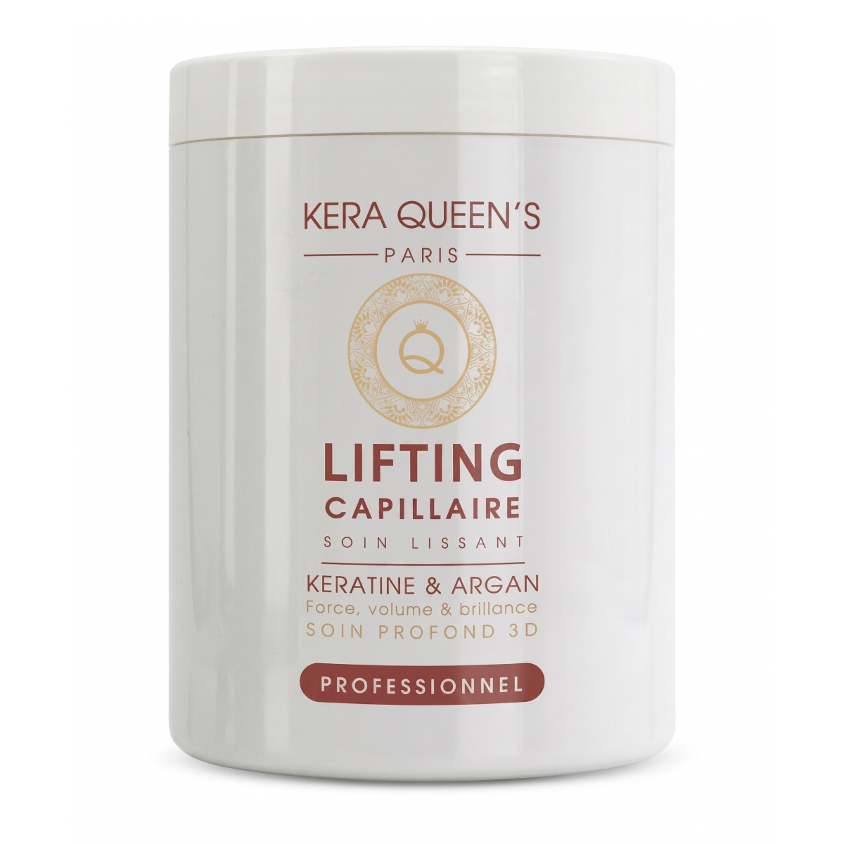 1000 ml Kera Queen's - Masque Lifting Capillaire Kératine & Argan