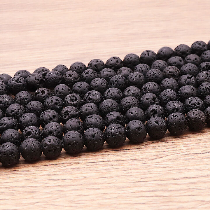 08mm Lava Stone Beaded Strand A