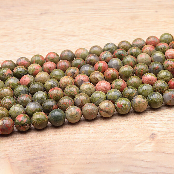 08mm unakite A bead strand