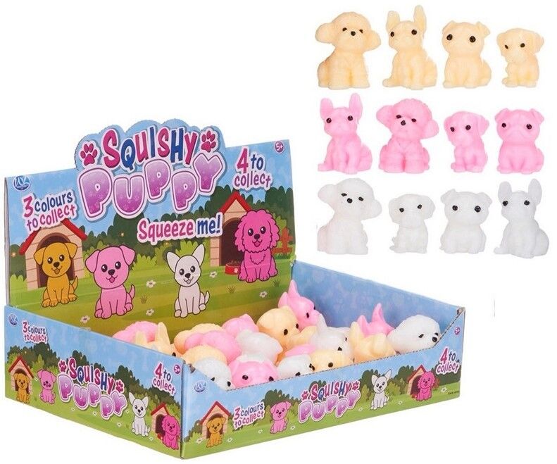 Squishy Puppy 4cm 12 assorti in display (24)