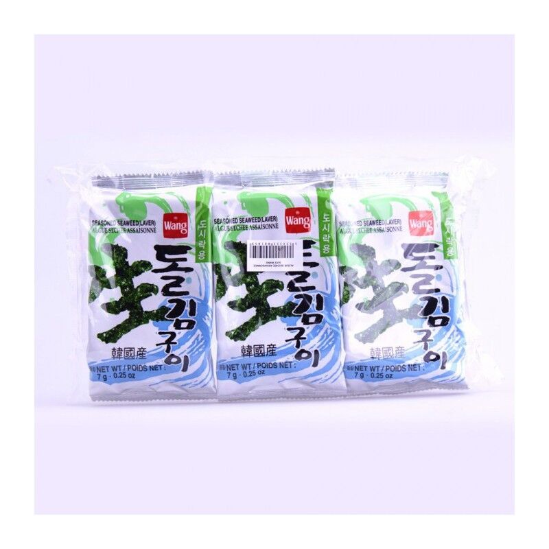 Feuilles d'algues séchées assaisonnées - 3*7G (WANG KOREA)