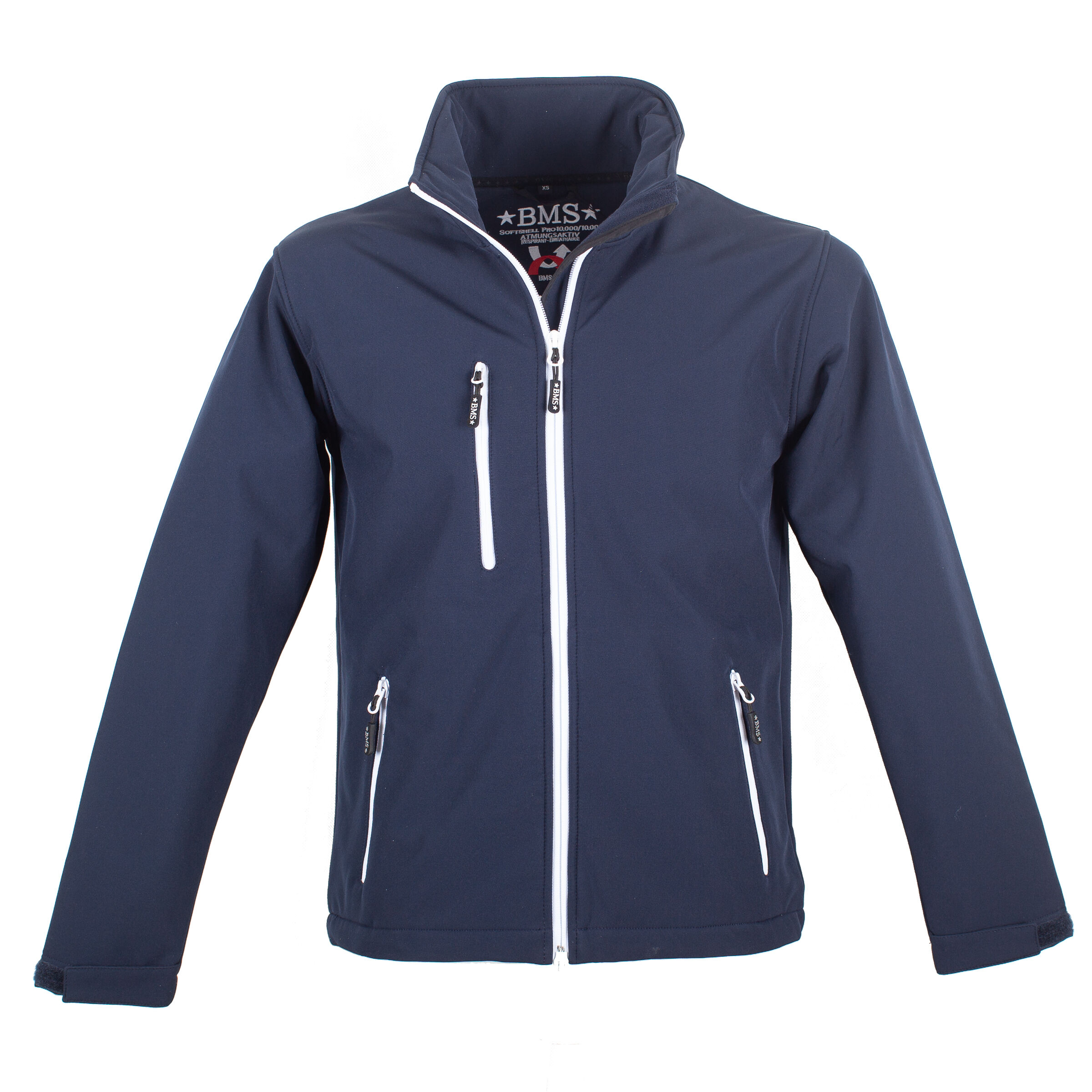 Chaqueta SoftShell Stealth para hombre - azul marino / rayas blancas