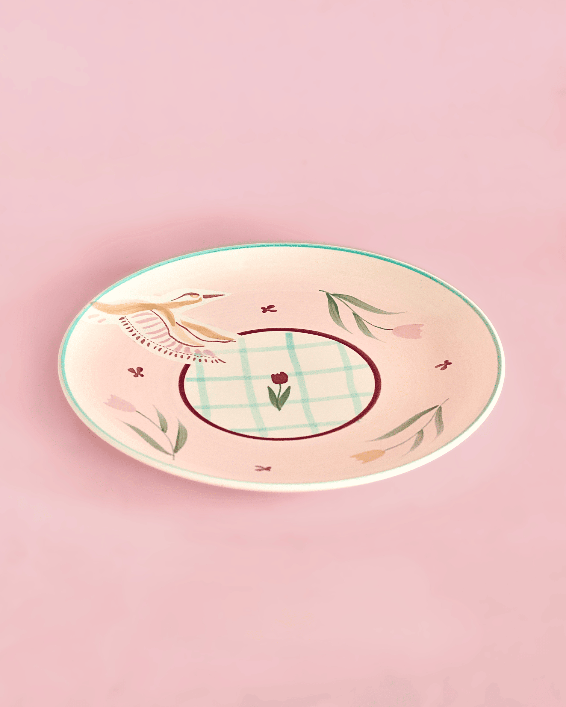 Skylark Handpainted Ceramic Round Plate 25Cm