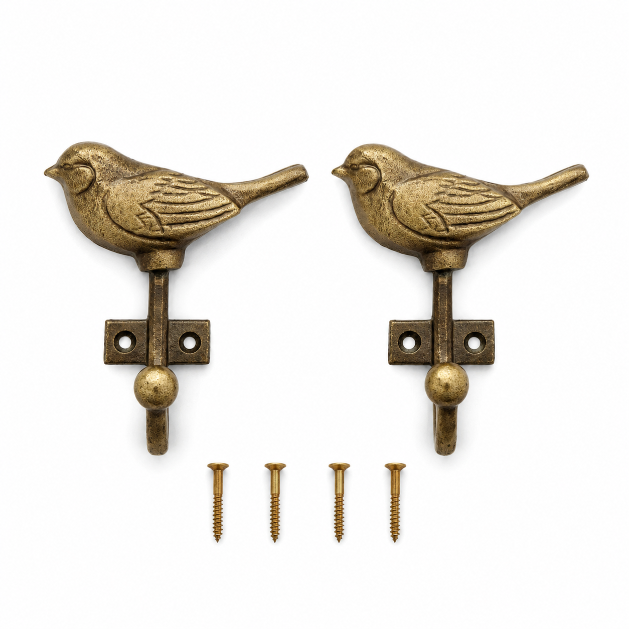 Golden Sparrow Brass Wall Hook