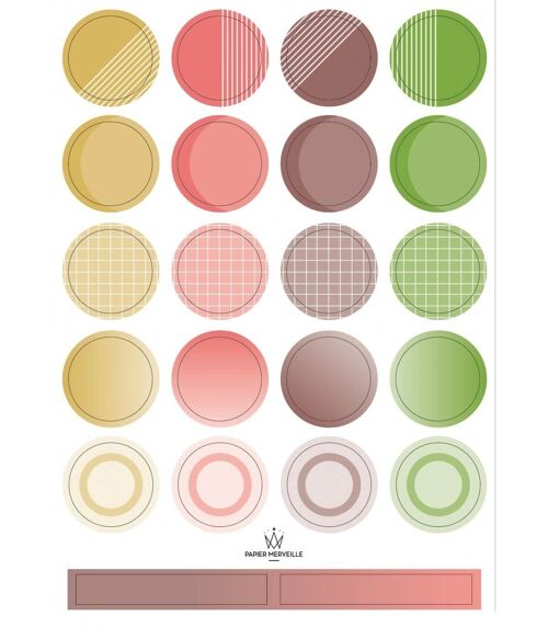 Stickers colors palette (earth)