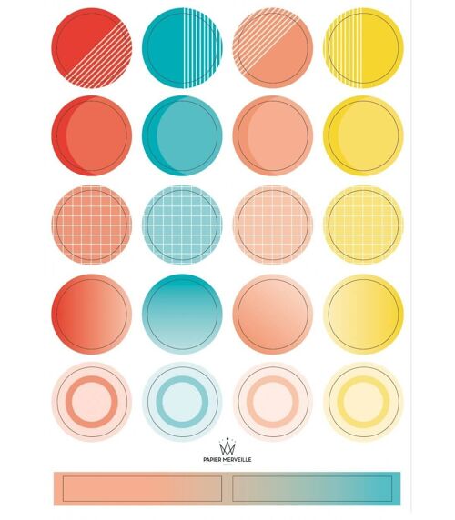 Stickers colors palette (sea)