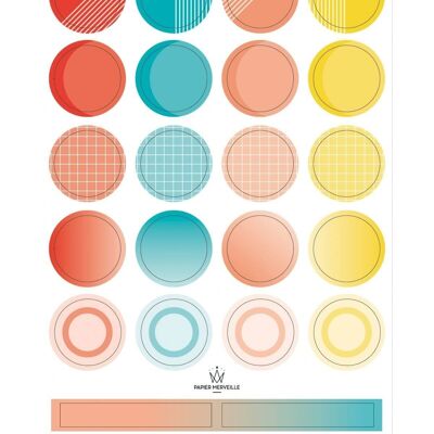 Stickers colors palette (sea)