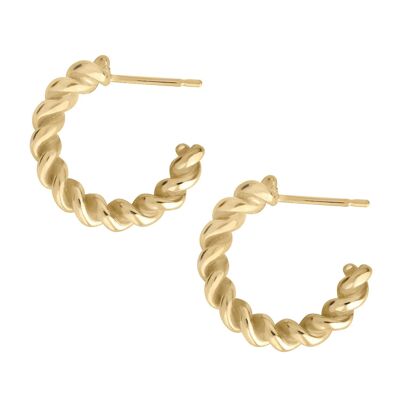 Bold Earrings - Gold Plated Silver