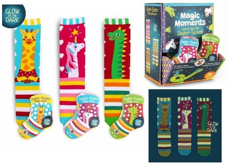 Chaussettes magiques Trendhaus Dreamland 6x8cm phosphorescentes, taille unique, 3 modèles assortis présentés (21)