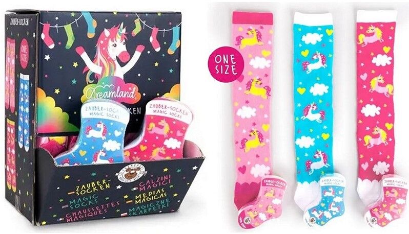 Chaussettes magiques Trendhaus Dreamland 6x8cm Taille unique 3 assorties en présentoir (21)