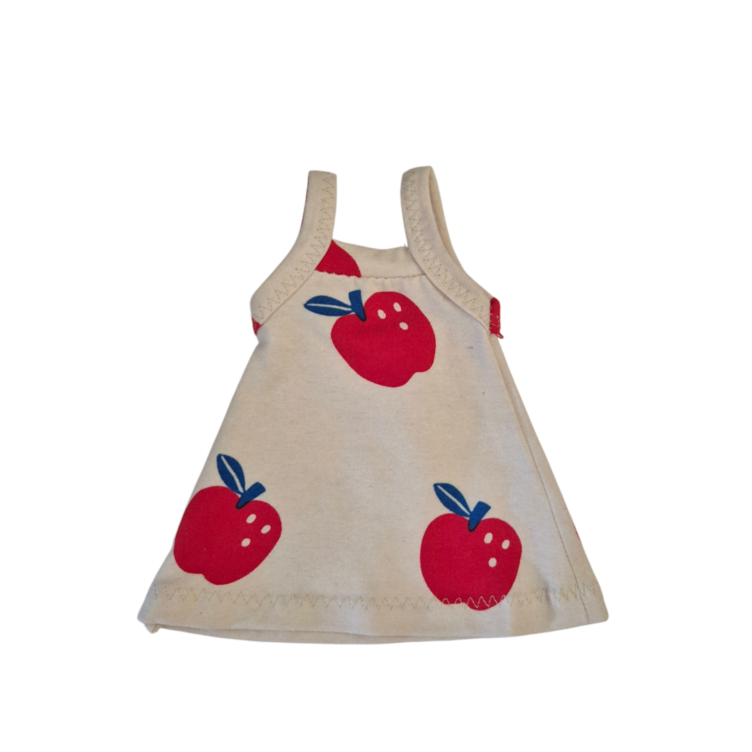 vestito rosso mela con spalline sottili