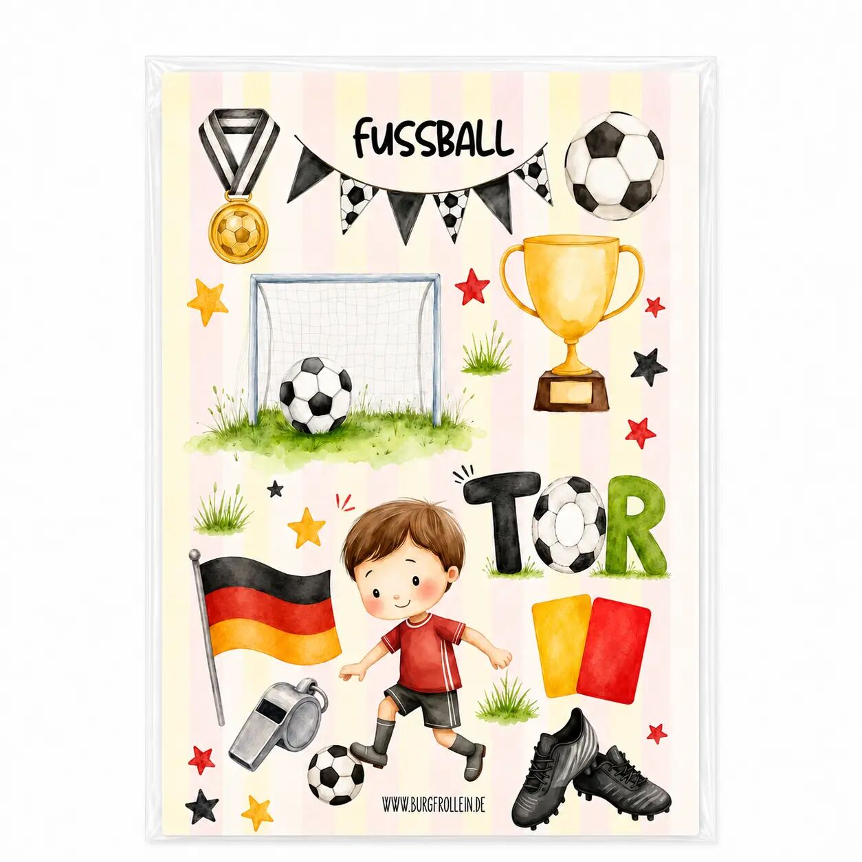 Iron-on patch set "Football" (DIN A5)