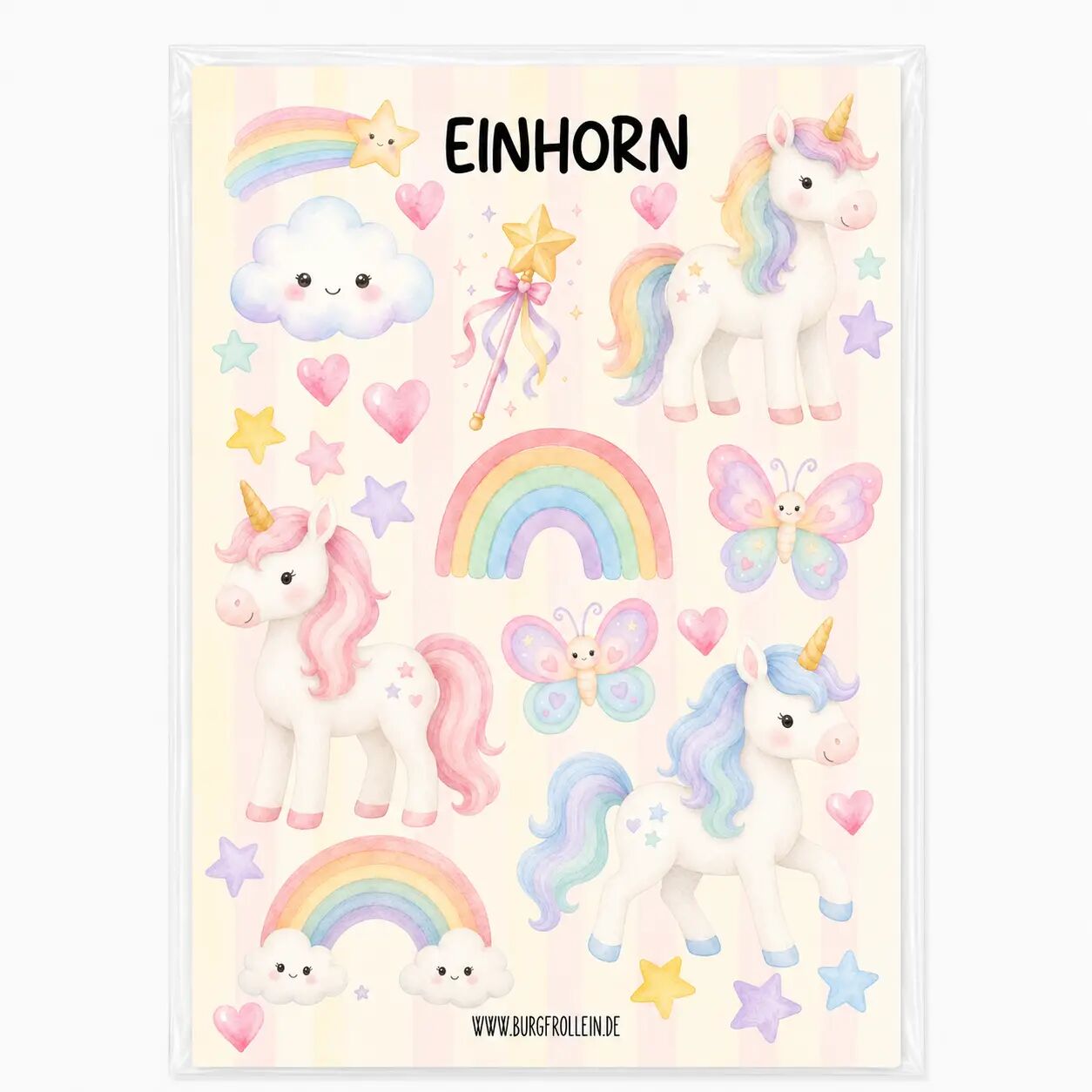 Iron-on patch set "Unicorn" (DIN A5)