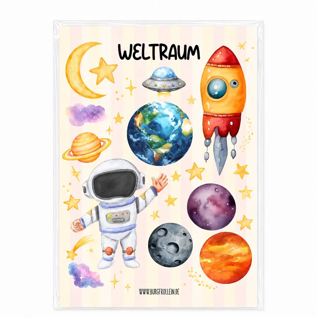 Iron-on transfer set "Space" (DIN A5)