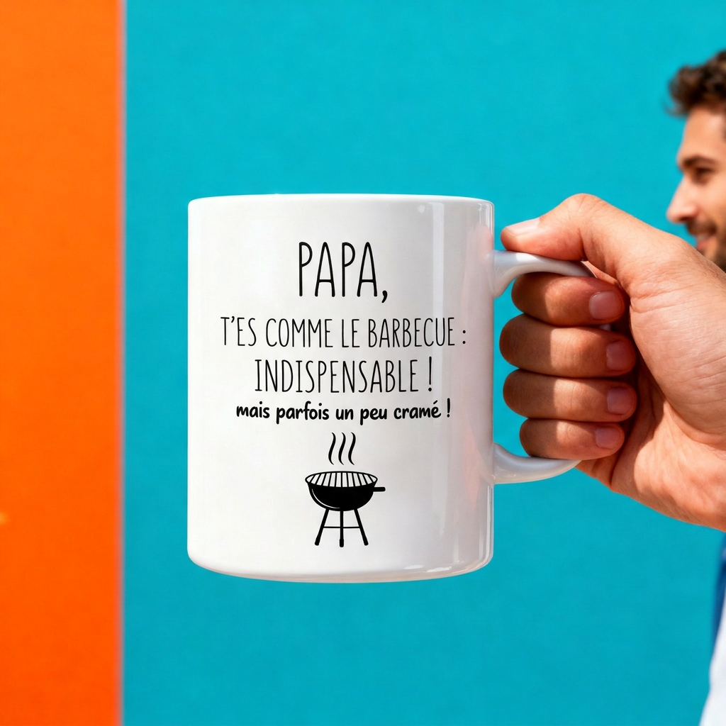 „Papa, du bist wie ein Grill: unverzichtbar, aber manchmal etwas angebrannt.“Vatertag – Geschenk – Humor – Papa