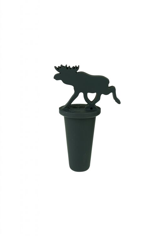 Wine Stopper Moose, black