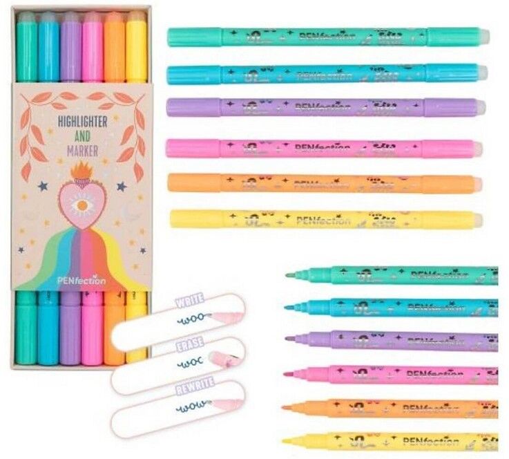 Depesche PENfection Surligneur + Marqueur Lot de 6 6,5 x 17 cm en présentoir (18)