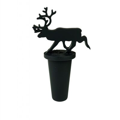 Wine Stopper Reindeer, black