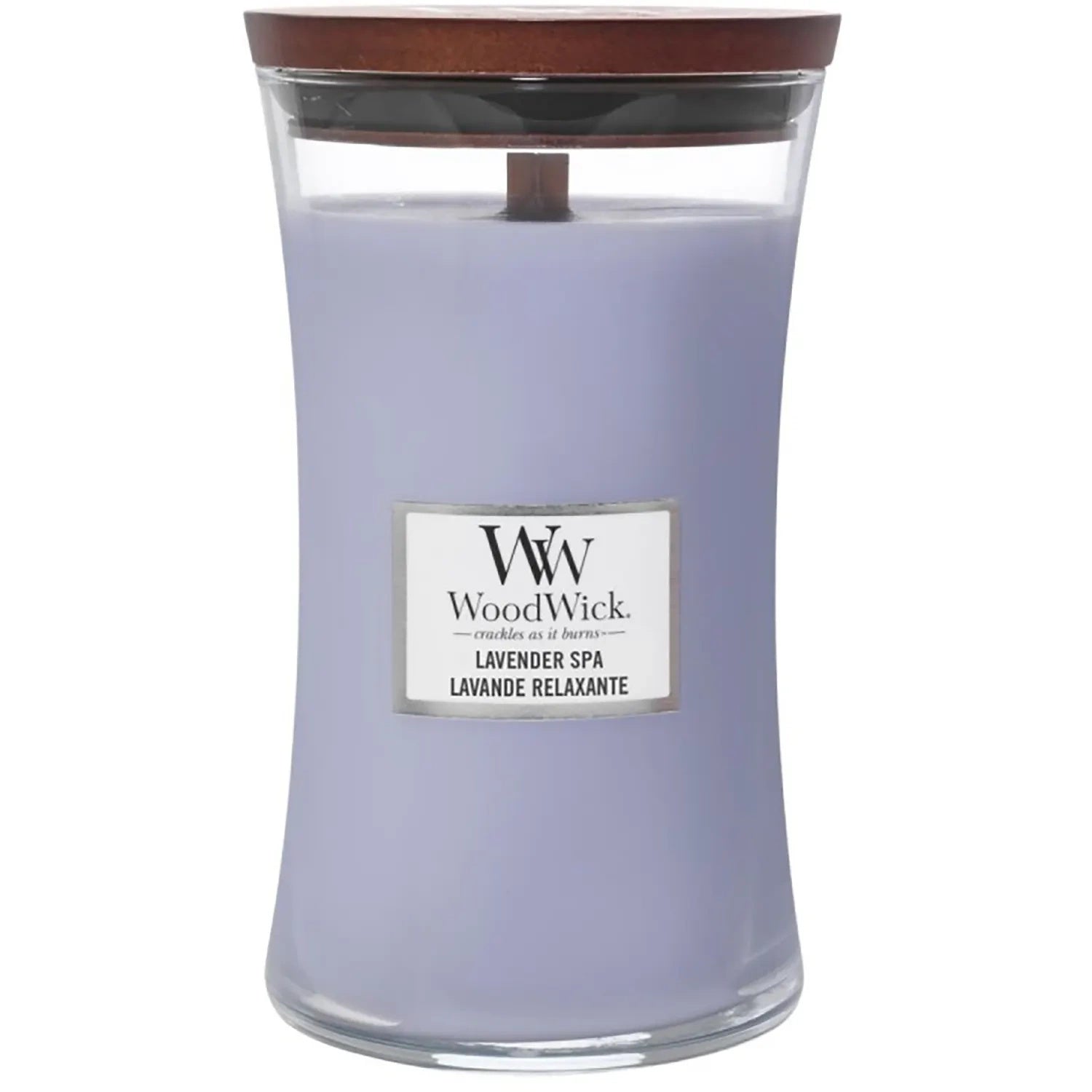 Grande Bougie Parfumée Mèche en Bois - Lavender Spa