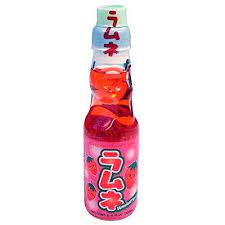 Limonade japonaise Ramune - Fraise 200ml (HATAKOSEN)