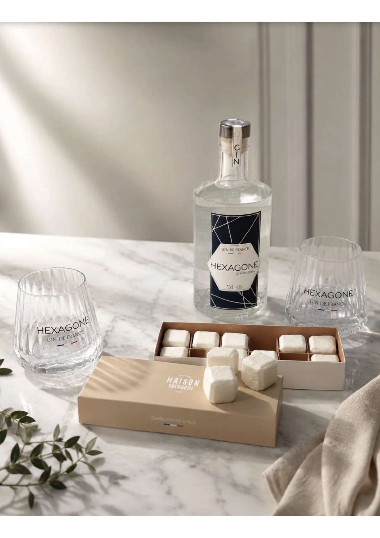Father's Day Gift Set: 12 Gin-Flavored Marshmallows (Hexagone)