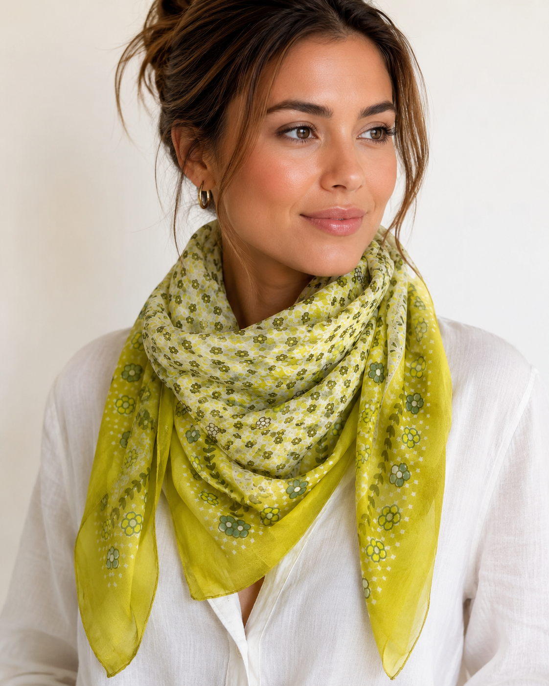 Foulard 100% soie fine - Carré femme