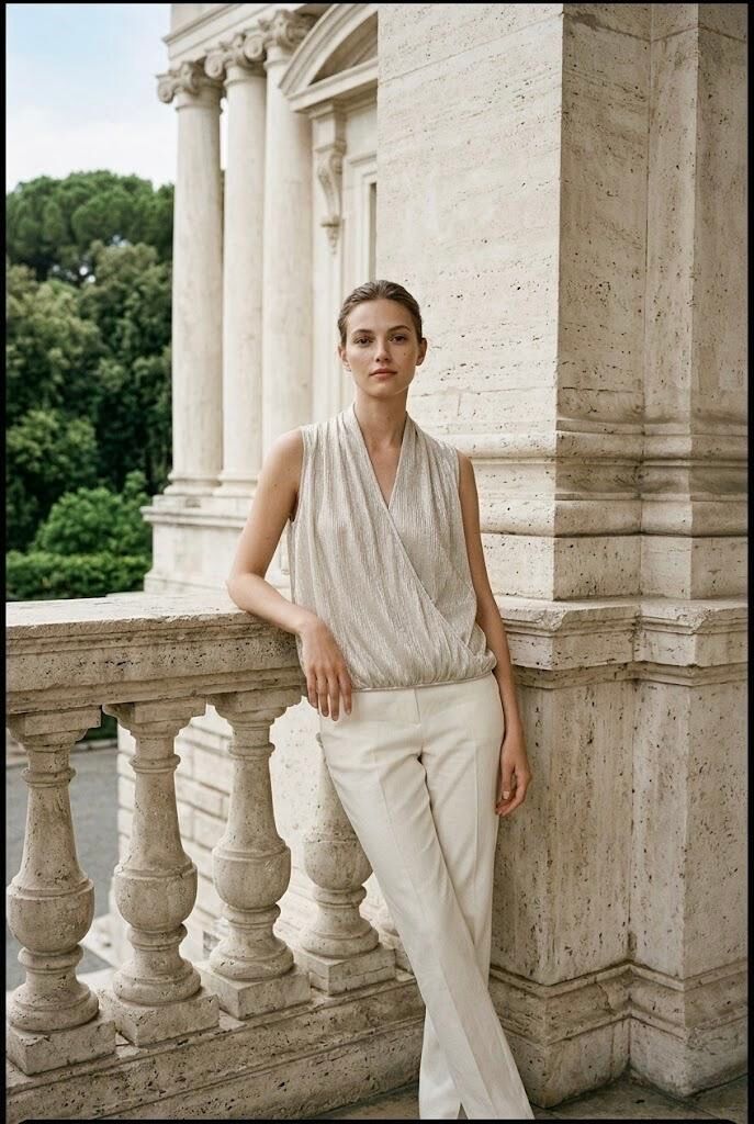 Wrap top with halter neckline - CK08525-1