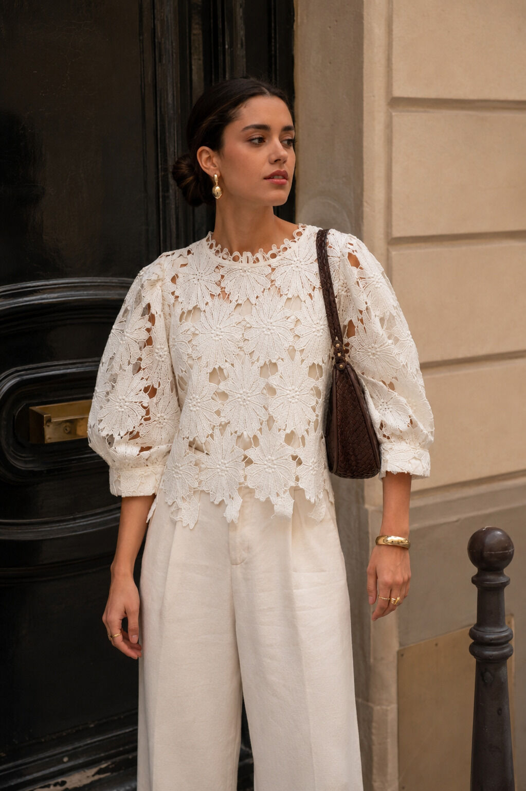 Daisy guipure lace top - CH001-1