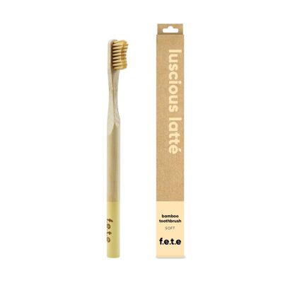 f.e.t.e Luscious Latte Brosse à dents en bambou doux pour adultes