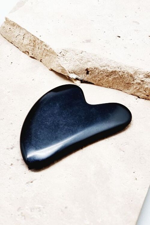 Gua Sha Heart - Obsidienne