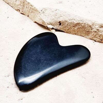 Gua Sha Heart - Obsidienne