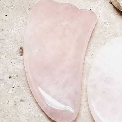 Guardabarros Gua Sha - Cuarzo rosa