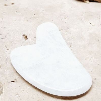 Gua Sha Heart - White Jade