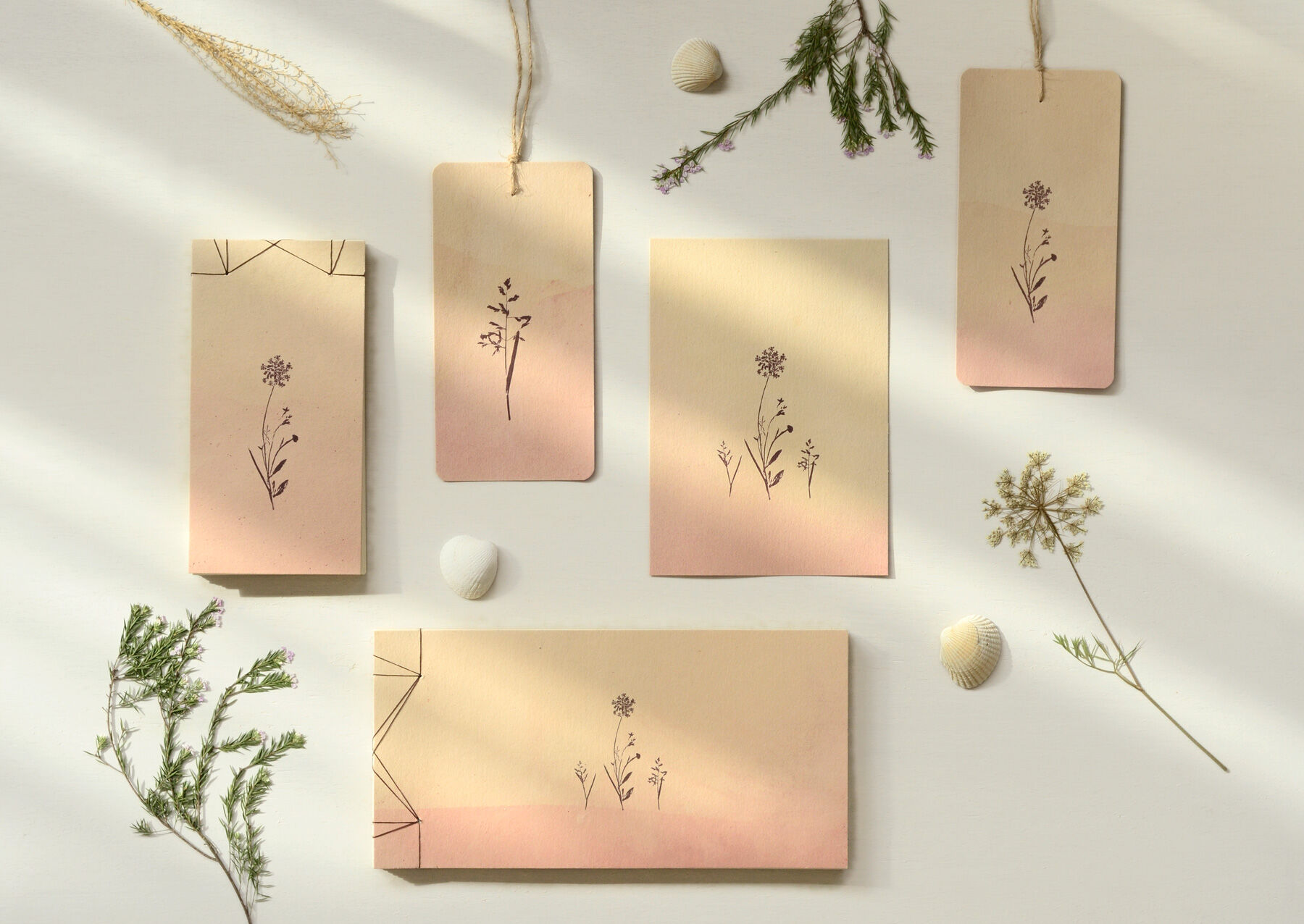 Japanese-inspired stationery set • "Earth of Colors" plant-based dye • unique items (price decreases with quantity)